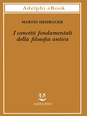 cover image of I concetti fondamentali della filosofia antica